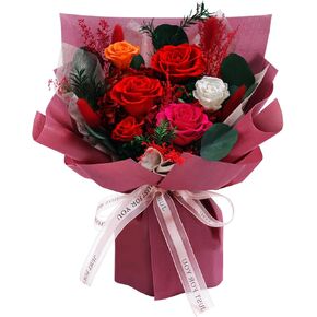 Flowers for Delivery Prime Preserved Roses Bouquet Birthday Flowers for Women Mother Birthday Gifts Forever Flowers Bouquet Gift for Women Wife Mother Day Graduation(Red)