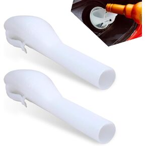 2 PCS قمع حشو الوقود ، 8U5A-17B068-EB 1782177 1833948 2050651 أنبوب حشو الخزان المقاوم للتسرب ، والاستبدال الأصلي المطابق الدقيق ، متوافق مع طرز فورد (أبيض)