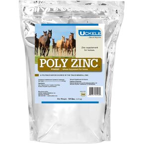 Uckele بواسطة Smartequine Poly Zinc Powder | ملحق الزنك للخيول | فيتامينات الحافر والمعادن | يدعم العظام والحافر العافية | ملحق معطف الجلد الخيول | 10 رطل