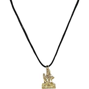 Spiritual Bholenath Lord Shiv Shiva Mahadev Religious Temple Hindu God Jewelry Locket with Chain Pendant Necklace for Men Women