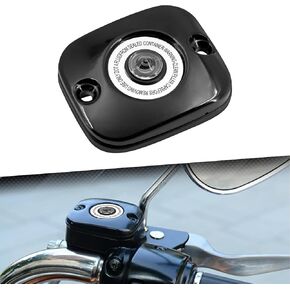 Front Brake Master Cylinder Cover Cap Fit For Harley 2006-2017 Dyna 2006-2014 Softail 2005-2007 Touring (Chrome)