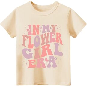 Flower Girl Shirt for Toddler Girls in My Flower Girl Era T-Shirt Bridesmaid Proposal Kids Cute 2-7Years