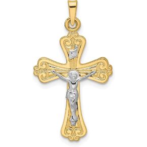 Avariah Gold 14k نغمة نغمة صلبة الصلب inri inri قلادة