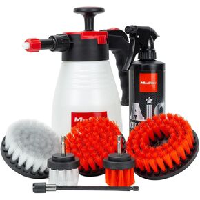 Maxshine Carpet & Upholstery Power Cleaning Kit – Deep Stain Remover, Detailing Brushes & Scrubbing Sponge for Auto Interior Cleaning