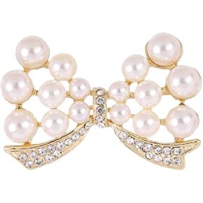كريستال لؤلؤة bowknot دبابيس دبابيس أزياء جميلة خلق راينستون بروش فكرة جيدة لحفلات حفل زفاف الرقص للنساء الأنيقة فتاة