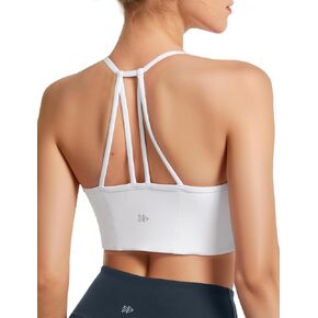 Yvette Lightweight Sports Bra Cloud Series Spaghetti Strap Yoga Bra Padded Breathable Workout Gym Tops