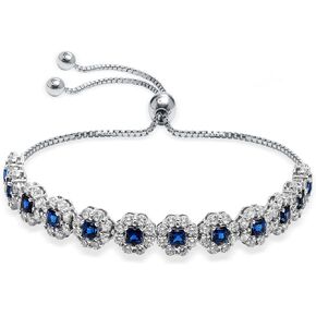 LeCalla 925 Sterling Silver Sliding Bolo Bracelet | Adjustable Beaded Tennis Bracelets for Women | Adjustable Slider Bolo Bracelets Gifts for Her