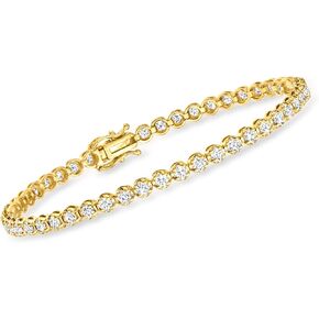 Ross-Simons 14kt Gold Diamond Tennis Bracelets H-I Color I2 Clarity