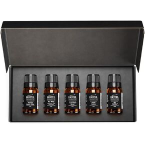 مجموعة هدايا Airscent Hotel Diffuser Oil - Seaside Hotel Scents - 10 مل ، 0.34 OZ OZ OIL لزيت العطور للروائح العطرية - مستوحاة من فيلات ماريوت بيتش ، و MY WHY ، و MENSALINA ، و MELIA و RITZ CARLTON