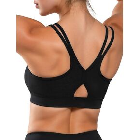 Yvette Yoga Bras Lightweight Cloud Series Sports Bra for Women Low Impact Sports Spaghetti Thin Strap Mesh Splicing Style