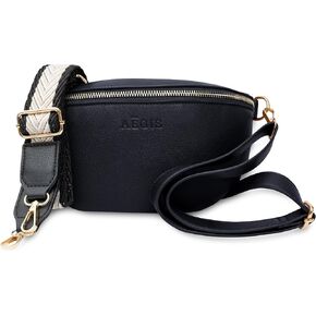 RFID Sling Bag for Women Anti-Theft E M F Crossbody Bag, Vegan Leather