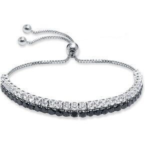 LeCalla 925 Sterling Silver CZ Classic Tennis Bracelet | Silver Tennis Bracelets for Women | Crystal Bracelet Women's Wedding Birthday Trendy Jewelry Gifts