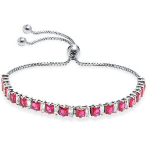 LeCalla 925 Sterling Silver CZ Classic Tennis Bracelet | Silver Tennis Bracelets for Women | Crystal Bracelet Women's Wedding Birthday Trendy Jewelry Gifts in Saudi Arabia