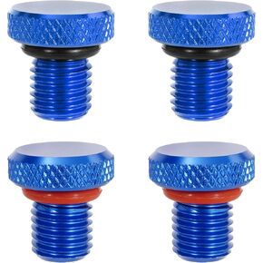 4pcs M10x1.25 مقابس ثقب مرآة الدراجات النارية ، مسامير مرآة الرؤية الخلفية للدراجات النارية (2 عكسي و 2) مناسبة لمعظم دراجة نارية ATV والدراجة (أسود)