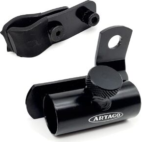 Artago K502 مكافحة القفل U Bracket ، قطر أنبوب أسود/أبيض ، 18-25 ملم ، معدن شاق بالخدمة