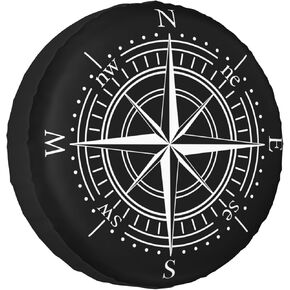 غطاء إطار احتياطي لـ RV Camper Trailer Compass ، غطاء عجلات عالمي مقاوم للعوامل الجوية لـ RV Travel Camper Truck 14inch