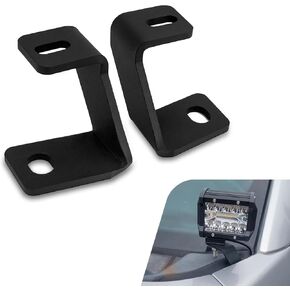 2 PCS Hood Light Mount Brackets ، قوس تصاعد ضوء العمل ، التثبيت غير المدمر ، متوافق مع Ford Raptor F150 2017-2021 (أسود)