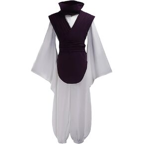 زي زي Cosplay للنساء أبيض مع زي هالوين كيمونو الأرجواني