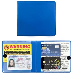 حامل تسجيل السيارات والتأمين ، 10.55 "× 4.8" حامل قفازات القفازات منظم ، الرجال محفظة للنساء لبطاقات رخصة القيادة وثيقة أساسية ، ملحقات السيارات (الوردي)