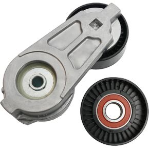 38323 Belt Tensioner Idler Pulley Assembly Set for Chrysler 300 Town&Country, for Dodge Challenger Charger Durango Grand Caravan, for Jeep Commander Grand Cherokee, for Ram 1500 2500 3500, 2006-2016