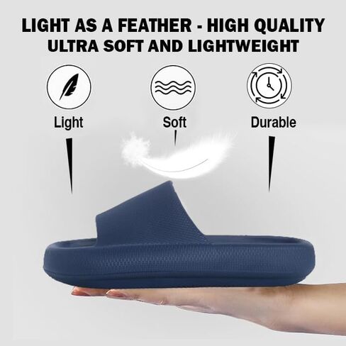 Men's Classic Ultra Soft Sliders/Slippers with Cushion FootBed for Adult | Comfortable & Light Weight | Stylish & Anti-Skid | Waterproof & Everyday Flip Flops for Gents/Boys D-504 in Saudi Arabia