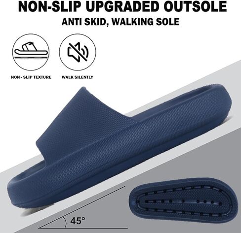 Men's Classic Ultra Soft Sliders/Slippers with Cushion FootBed for Adult | Comfortable & Light Weight | Stylish & Anti-Skid | Waterproof & Everyday Flip Flops for Gents/Boys D-504 in Saudi Arabia