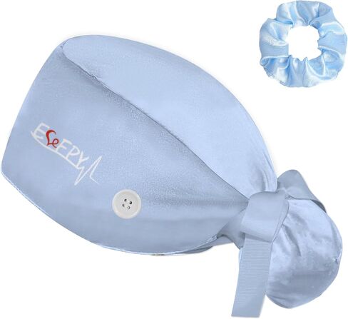قبعات فرك Cap Cap للنساء ، قبعة ممرضة ذيل حصان ، قبعات فرك مع أزرار عصابات العرق قابلة للتعديل قبعات ممرضة قابلة للتعديل in Kuwait