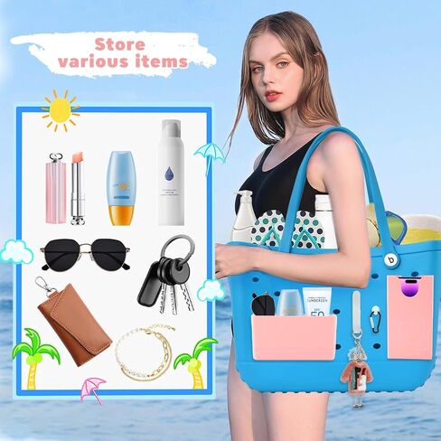 MAYIT Organizer Holder for Bogg Bag Phone Holder for Bogg Bag Accessories Inserts Organizer Charms for Sunglasses Key Wallet Cell Phone(Color:White) in Kuwait