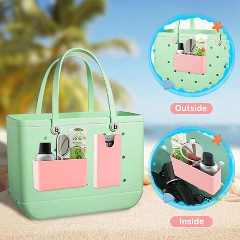 MAYIT Organizer Holder for Bogg Bag Phone Holder for Bogg Bag Accessories Inserts Organizer Charms for Sunglasses Key Wallet Cell Phone(Color:White) in Kuwait