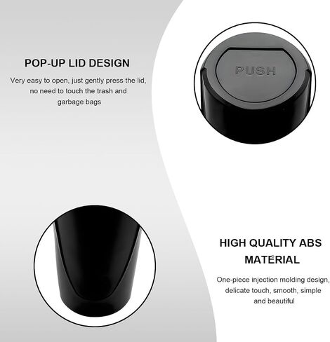 Car Trash Can with Lid, Mini Car Garbage Bin Leakproof Cup Holder Trash Can, Multipurpose Organizer Door Pocket Trash Cup Fits Auto Home Office, Universal Garbage Can (Pink) in Saudi Arabia