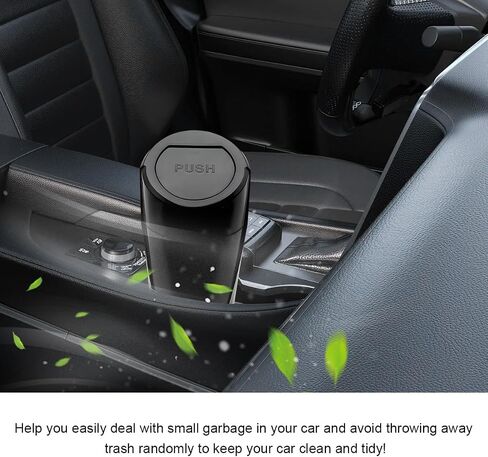 Car Trash Can with Lid, Mini Car Garbage Bin Leakproof Cup Holder Trash Can, Multipurpose Organizer Door Pocket Trash Cup Fits Auto Home Office, Universal Garbage Can (Pink) in Saudi Arabia