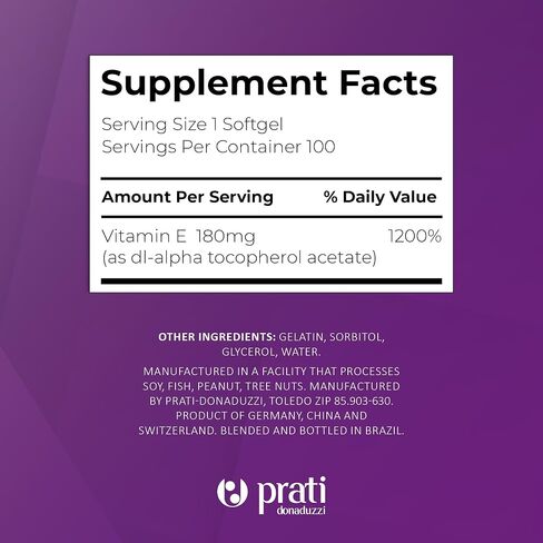 Vitamin E 400 IU – 100 Softgels – Strengthens The Defense System, Combats Free Radicals, and Promotes Healthy Aging – for Adults in Saudi Arabia
