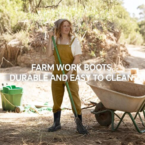 Furuian Women's Mid Calf Rain Boots Waterproof Garden Boots Lightweight Rubber Boots for Women Comfortable Work Boots for working, gardening in Saudi Arabia