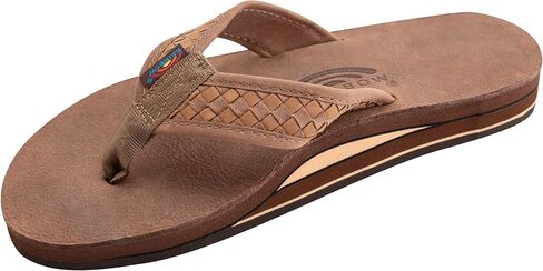 Rainbow Sandals Mens The Bentley Luxury Leather - Double Layer Arch Hand Woven Strap in Kuwait