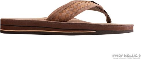 Rainbow Sandals Mens The Bentley Luxury Leather - Double Layer Arch Hand Woven Strap in Kuwait