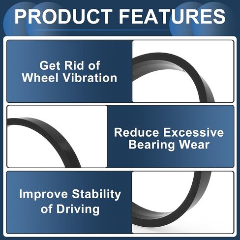 Car Wheel Hub Centric Rings OD 71.6mm to ID 67.1mm Wheels Center Shaft Shock Absorbing Hubrings Polycarbonate Black Durable in Saudi Arabia