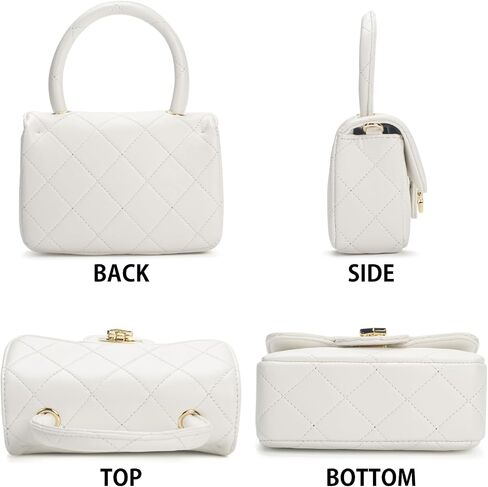 Toddler Purse for Girls Aged 2-12 - White Kids Crossbody Bag with Leather Handle - Girls Handbags Birthday Gifts for Kids in Saudi Arabia
