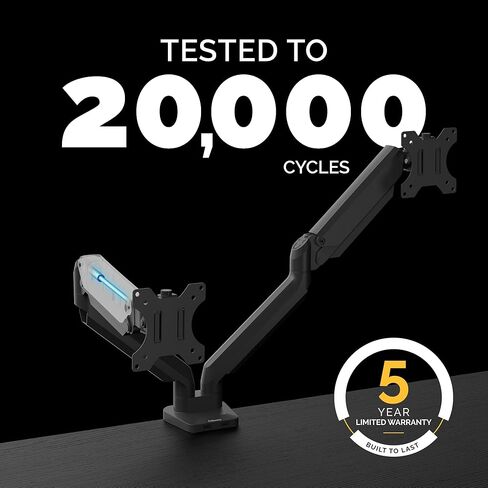 حامل شاشة كمبيوتر قابل للتعديل من سلسلة Fellowes 8056201 Platinum للمكتب مع ذراع شاشة واحدة، سعة شاشة 32 بوصة in Saudi Arabia