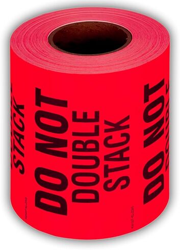 ملصقات ملصقات الشحن الفلورسنت مقاس 3 × 5 بوصات من كينكو للشحن والتعبئة - 500 ملصق لكل لفة in Kuwait