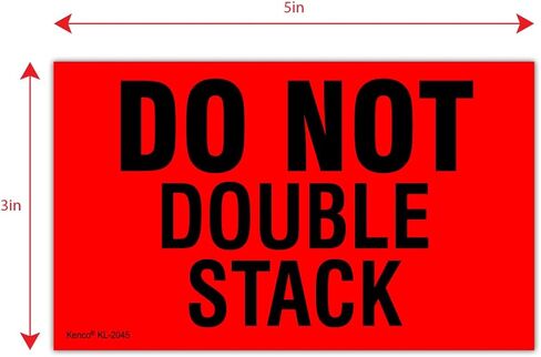 ملصقات ملصقات الشحن الفلورسنت مقاس 3 × 5 بوصات من كينكو للشحن والتعبئة - 500 ملصق لكل لفة in Kuwait