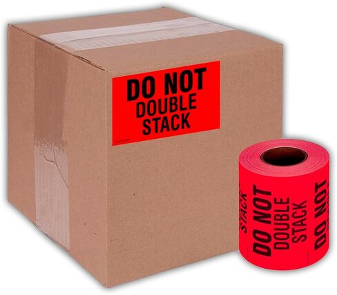 ملصقات ملصقات الشحن الفلورسنت مقاس 3 × 5 بوصات من كينكو للشحن والتعبئة - 500 ملصق لكل لفة in Kuwait