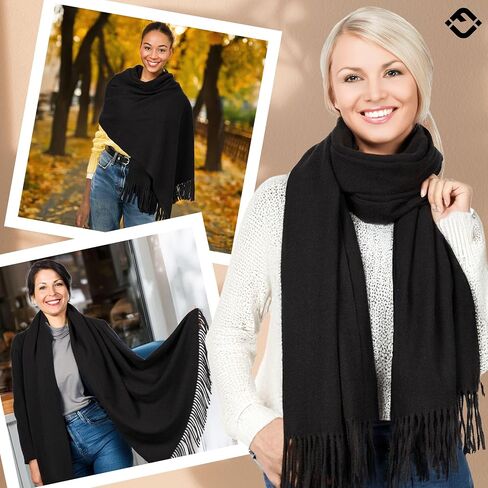 Funky Junque Women's Winter Scarf - Cashmere Feel Pashmina Shawl, Mother's Day Gift, Wraps for Evening Dresses in Saudi Arabia