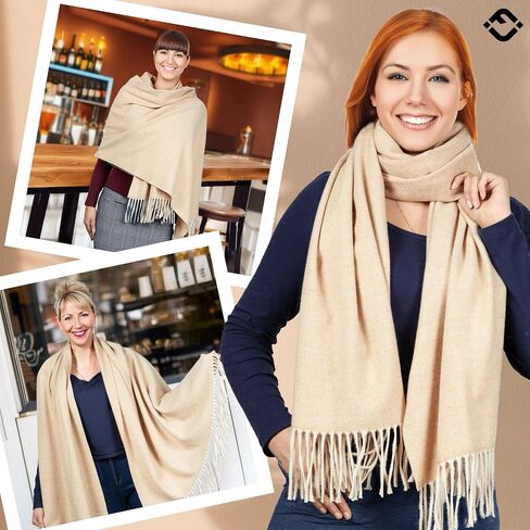 Funky Junque Women's Winter Scarf - Cashmere Feel Pashmina Shawl, Mother's Day Gift, Wraps for Evening Dresses in Saudi Arabia