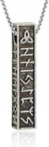 Norse Viking Urn Necklace for Men Women Rune Bar Cremation Jewelry Celtic Knot Urn Pendant Keepsake Memorial Vintage Amulet Jewelry Ashes Locket Gift in Saudi Arabia