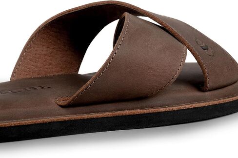 La Leche, The Wanderer Sandals, Slide Sandals with Soft Cushion, Indoor and Outdoor Shoes, Full Grain Leather & Memory Foam, Handmade in Kuwait