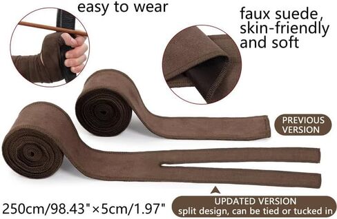 FURPHI Medieval Hand Wraps Renaissance Faux Suede Bracers LARP Halloween Cosplay Costume Accessories in Saudi Arabia