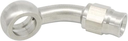 Stainless Steel 45 Degree Brake Hose End Fitting Banjo Eye Hole Diameter 10.2mm M10 to AN3 PTFE Brake Hose Line With Brass Olive in Saudi Arabia