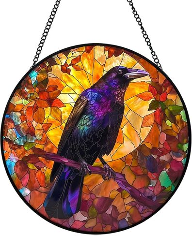Dragon Stained Glass Window Hanging, 20cm/7.87in Dragon Sun Catcher Decor, Dragon Suncatchers for Friends and Family (Dragon) in Saudi Arabia