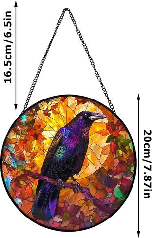 Dragon Stained Glass Window Hanging, 20cm/7.87in Dragon Sun Catcher Decor, Dragon Suncatchers for Friends and Family (Dragon) in Saudi Arabia