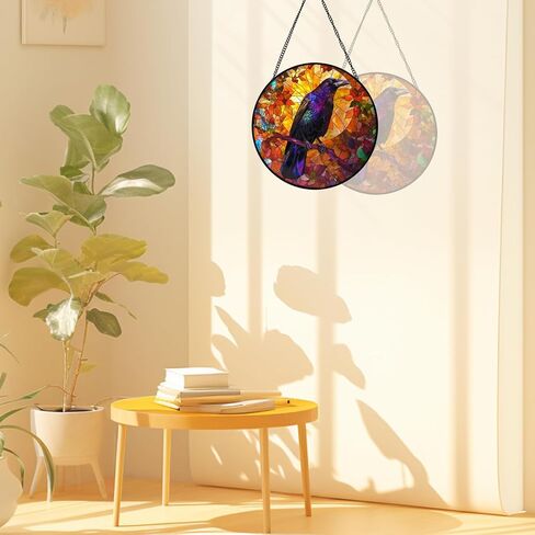 Dragon Stained Glass Window Hanging, 20cm/7.87in Dragon Sun Catcher Decor, Dragon Suncatchers for Friends and Family (Dragon) in Saudi Arabia